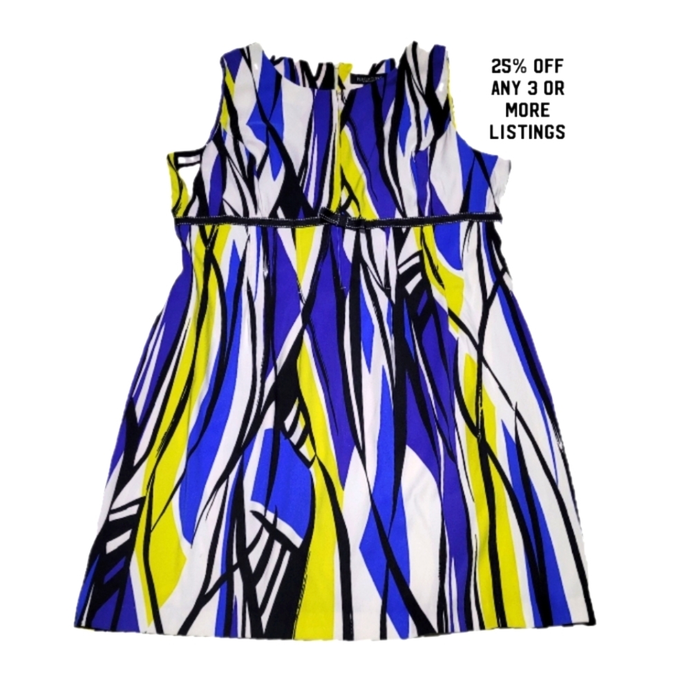 Graphic Print Sheath Stripe Bodycon Slip On Size 18 Cocktail Perceptions Tank